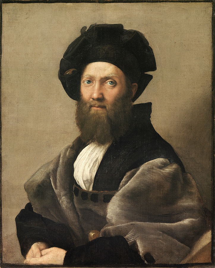 "Retrato de Baltasar Castiglione", Rafael Sanzio. 